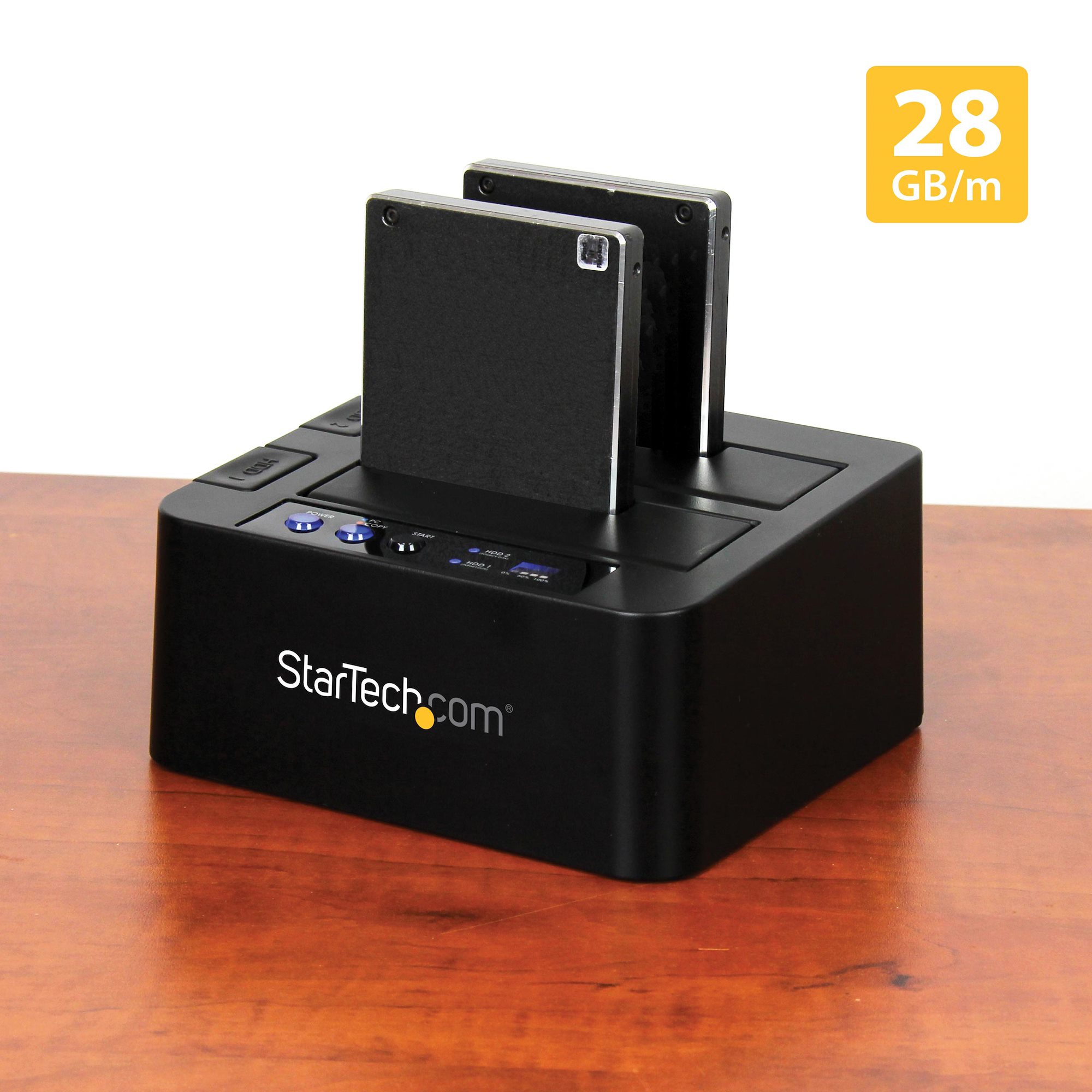 STARTECHCOM USB 31 10 Gbits Duplizierer Dockingstation für 6,35 8,89cm 2,5zoll 3,5zoll SATA SSDHDD Laufwerke