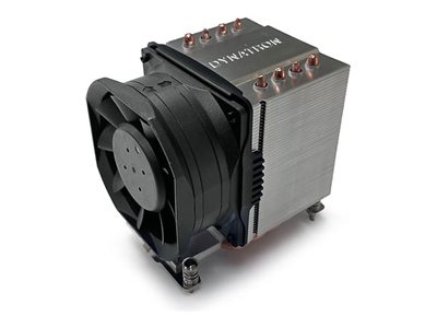 DYNATRON A56 AMD AM4 AM5 Kuehler 3U mit Heat Pipes in Kontakt mit CPU Kuehlrippen aus Aluminium Aktiv mit PWM und bis zu 170W TDP