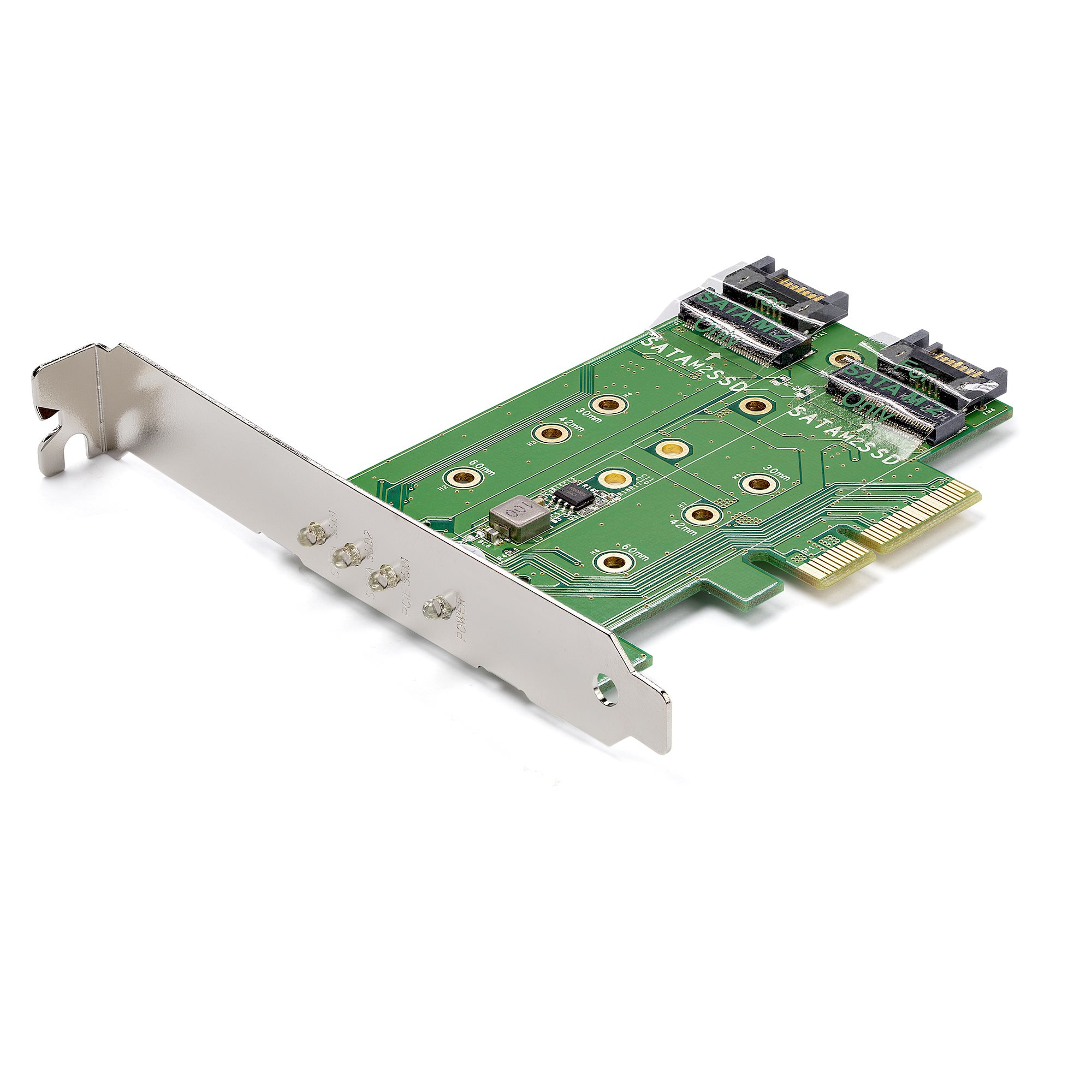 STARTECHCOM 3 Port M2 SSD NGFF Adapterkarte 1x PCIe NVMe M2, 2x SATA III M2 PCIe 30 PCI Express 30 M2 NGFF Kart