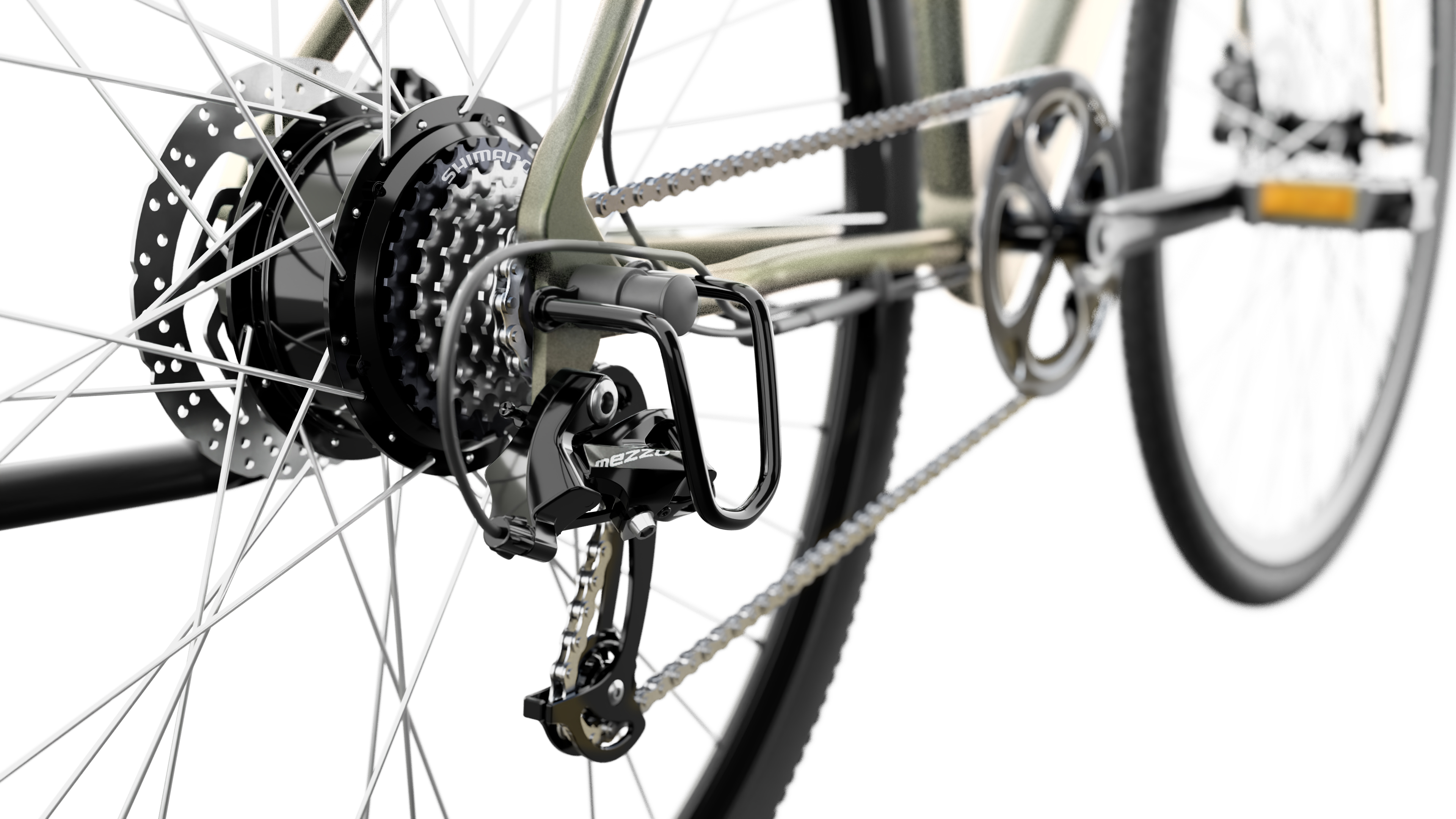Sharp Gravel EBike 250W Motor App 70km grün glanz