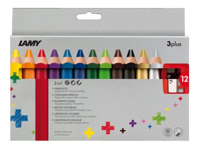 LAMY 3plus Buntstifte farbsortiert, 12 St. LAMY 3plus Buntstifte farbsortiert, 12 St.