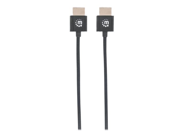 MANHATTAN HDMI-Kabel ultradÃ¼nn mit Ethernet 3 m. schwarz