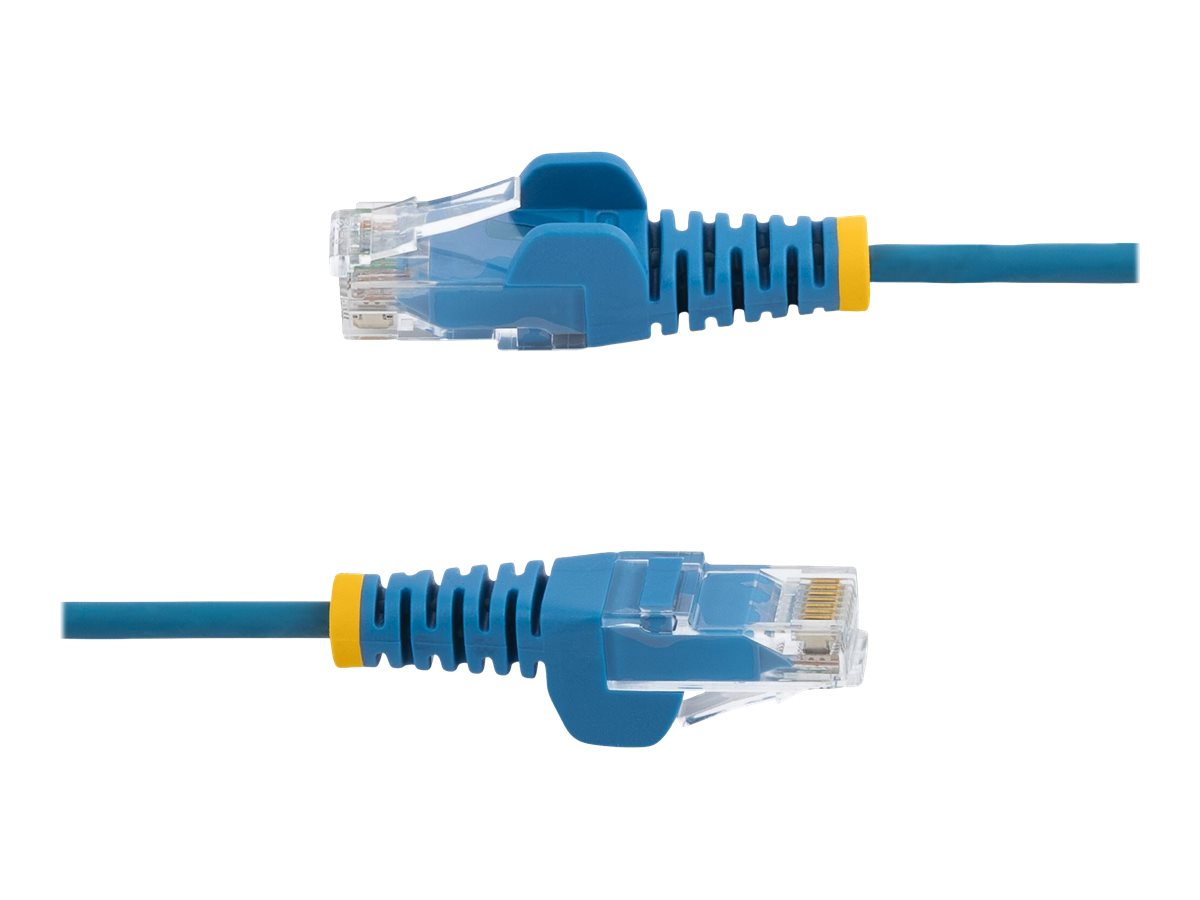 STARTECH.COM 0.5 m CAT6 Cable - Slim CAT6 Patch Cord - Blue - Snagless RJ45 Connectors - Gigabit Ethernet Cable - 28 AWG