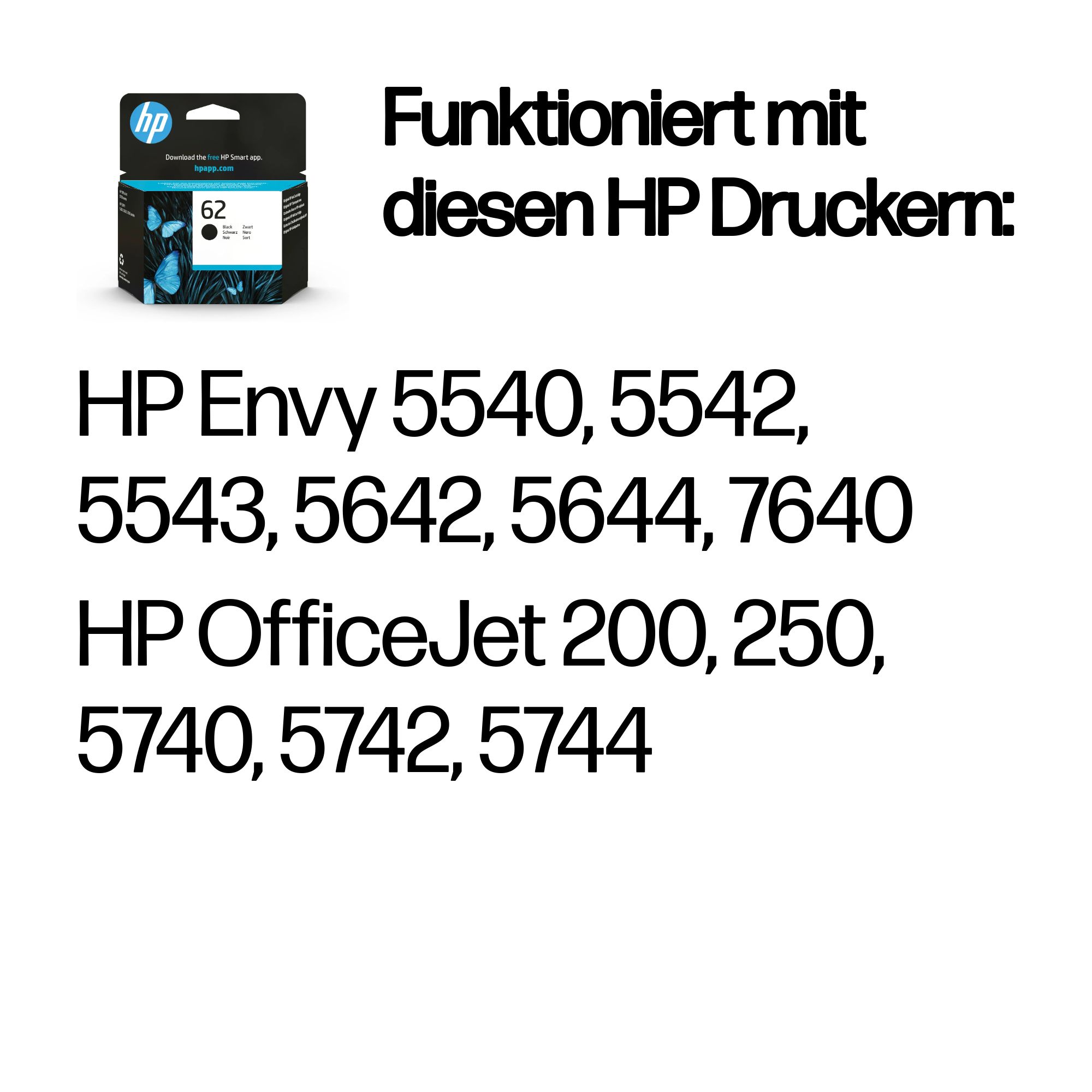 HP 62C2P04AE schwarz Druckerpatrone