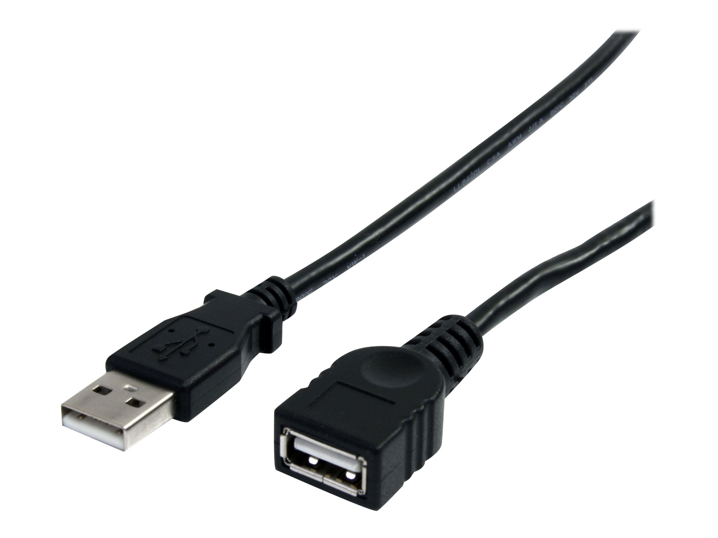 STARTECH.COM USB 2.0 Verlängerung 90cm - USB-A Verlängerungskabel Stecker auf Buchse - Schwarz