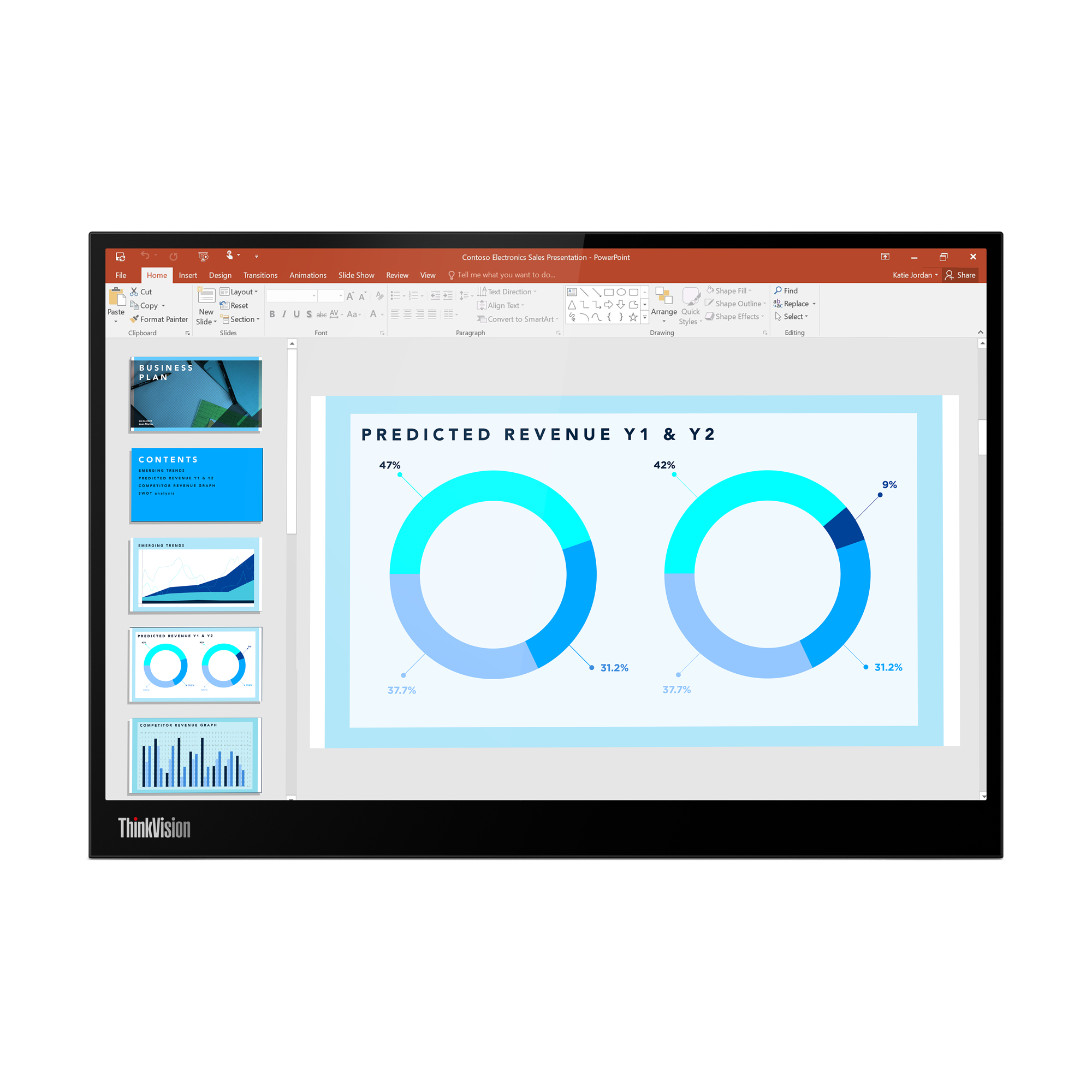 LENOVO ThinkVision M14d 35,56cm 14Zoll QHD 1610 IPS 300nits 2xUSBC DP TopSeller