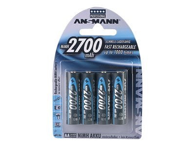 4 ANSMANN Akkus maxE Mignon AA min. 2.500 mAh