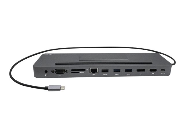 I-TEC USB-C Metal 4K 3xDisplay DS 1xHDMI 1xVGA 1xDP 1xSD+1x microSD Kartenleser 1xGLAN 1x3.5mm Audio 2xUSB 3.0 2xUSB 2.0 1xUSB-C PD I-TEC USB-C Metal 4K 3xDisplay DS 1xHDMI 1xVGA 1xDP 1xSD+1x microSD Kartenleser 1xGLAN 1x3.5mm Audio 2xUSB 3.0 2xUSB 2.0 1xUSB-C PD