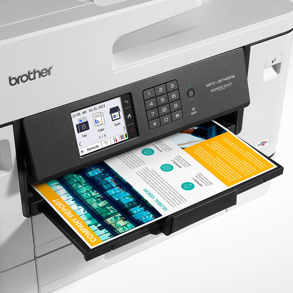 brother MFCJ5740DW 4 in 1 TintenstrahlMultifunktionsdrucker grau