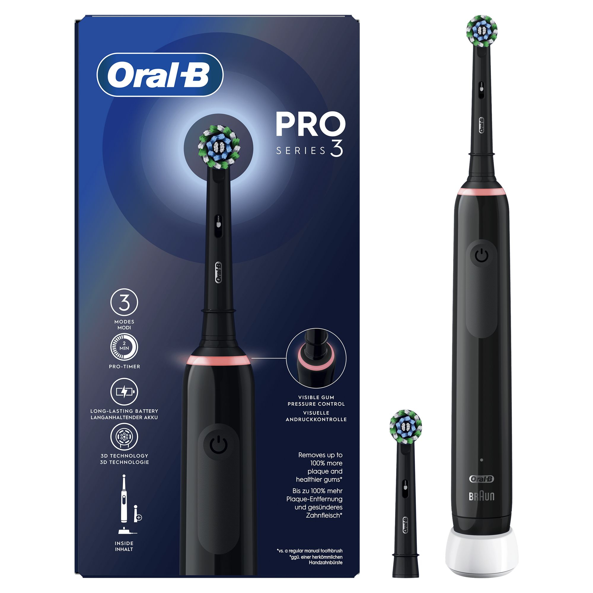 Braun Pro 3 3000 CrossAction schwarz