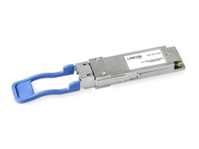LANCOM 100GBASELR4QSFP module for connection to QSFP28 ports of LANCOM switches supports 9 m single mode fibre max distance 10 k