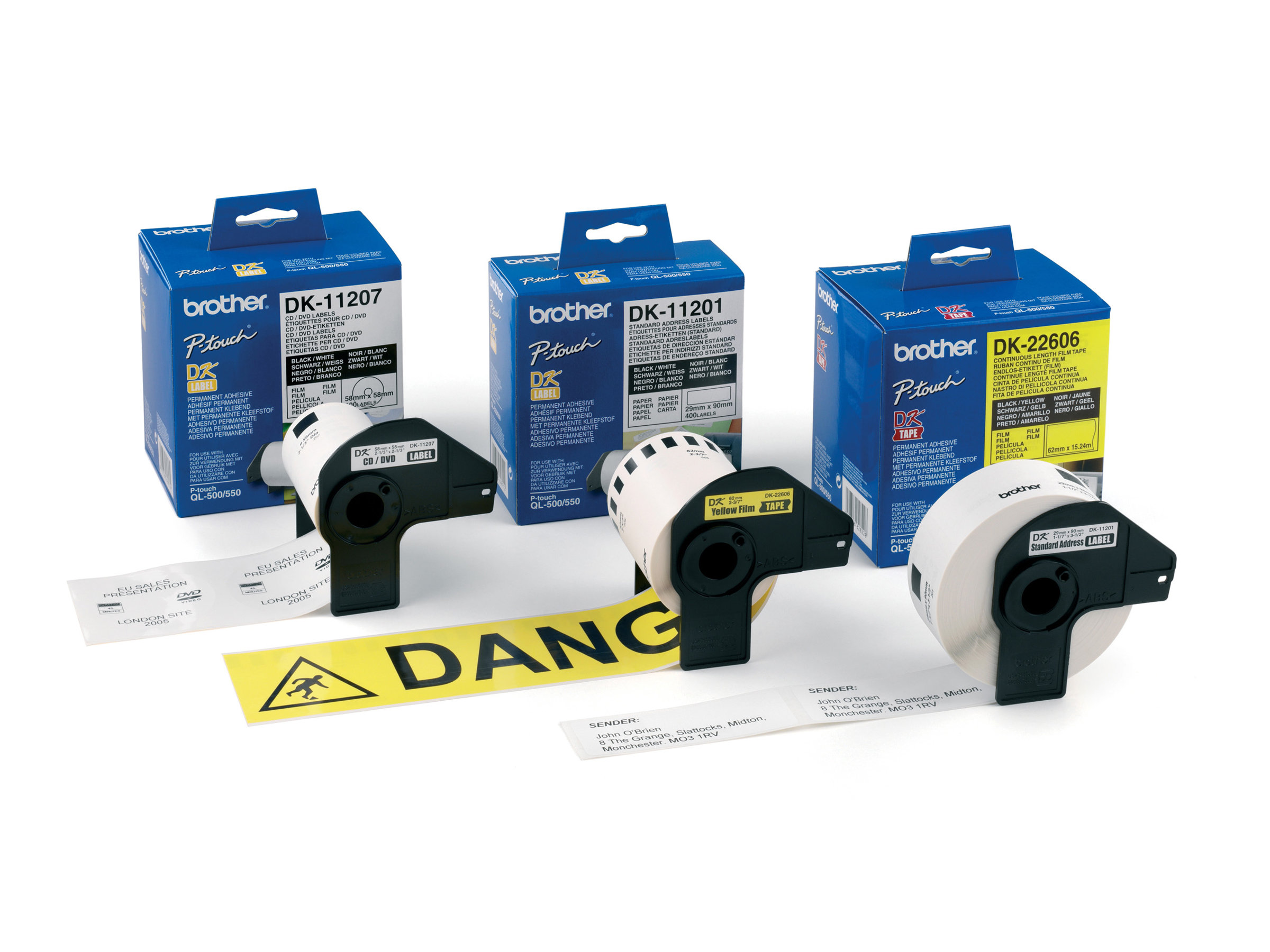 DK22606 BROTHER PT QL550 ETIKETTEN GELB DK22606 BROTHER PT QL550 ETIKETTEN GELB