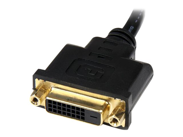 StarTech.com HDMI auf DVI Adapter 20cm -  DVI-D (25 pin) (Buchse) zu HDMI (19 pin) (Stecker) - Monitor Dongle Adapterkabel - Videoanschluß - HDMI / DVI - 20.32 cm