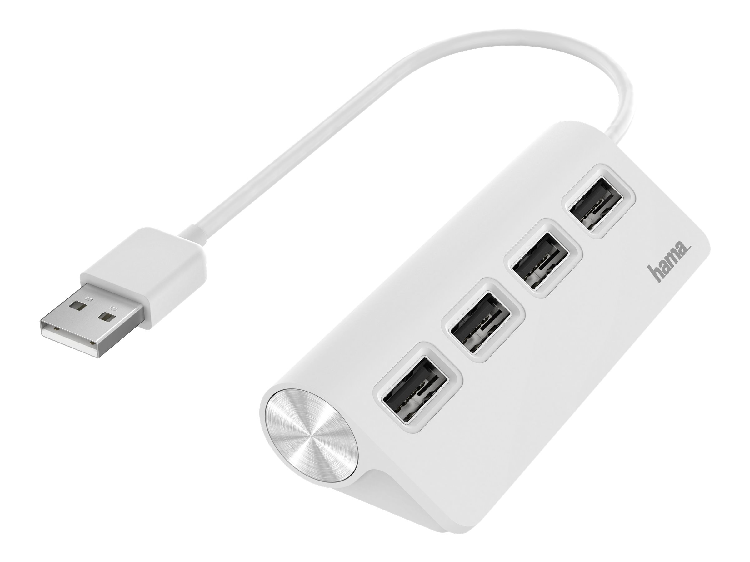hama USB-Hub 4-fach weiss
