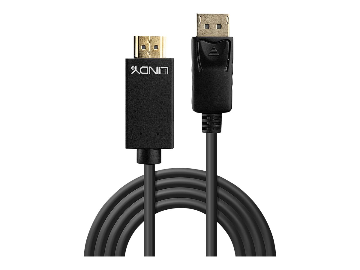 LINDY Kabel DisplayPort/HDMI 4K30 DP: passiv 2m DP Stecker an HDMI Stecker