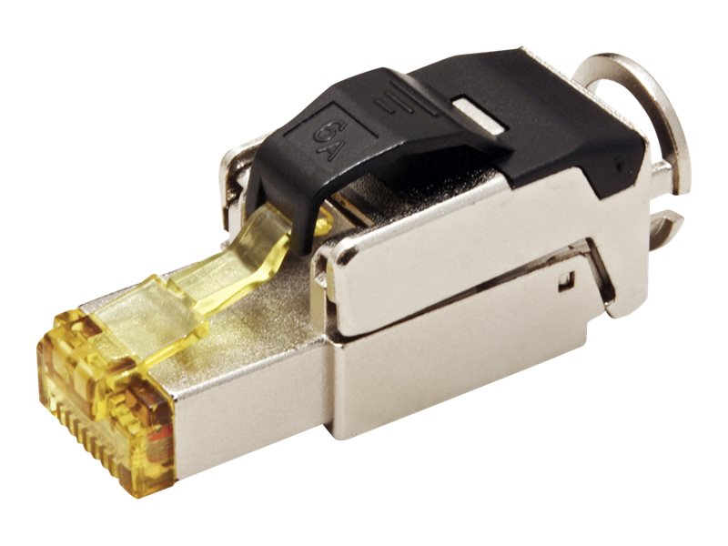ROLINE feldkonfektionierbarer RJ45 Stecker Cat6A Class EA, STP, silberfarben