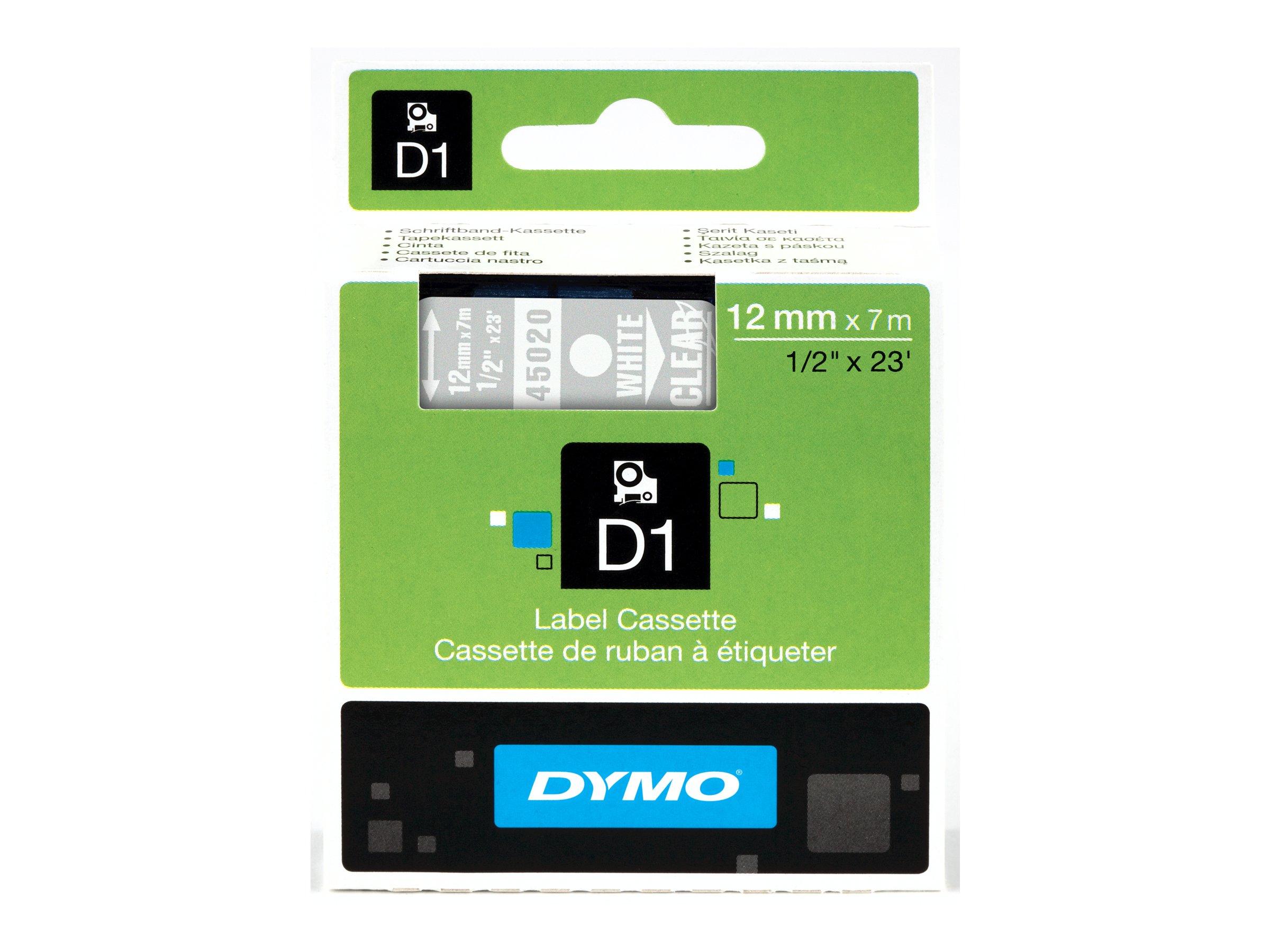 S0720600 DYMO D1 12mm WEISS-KLAR