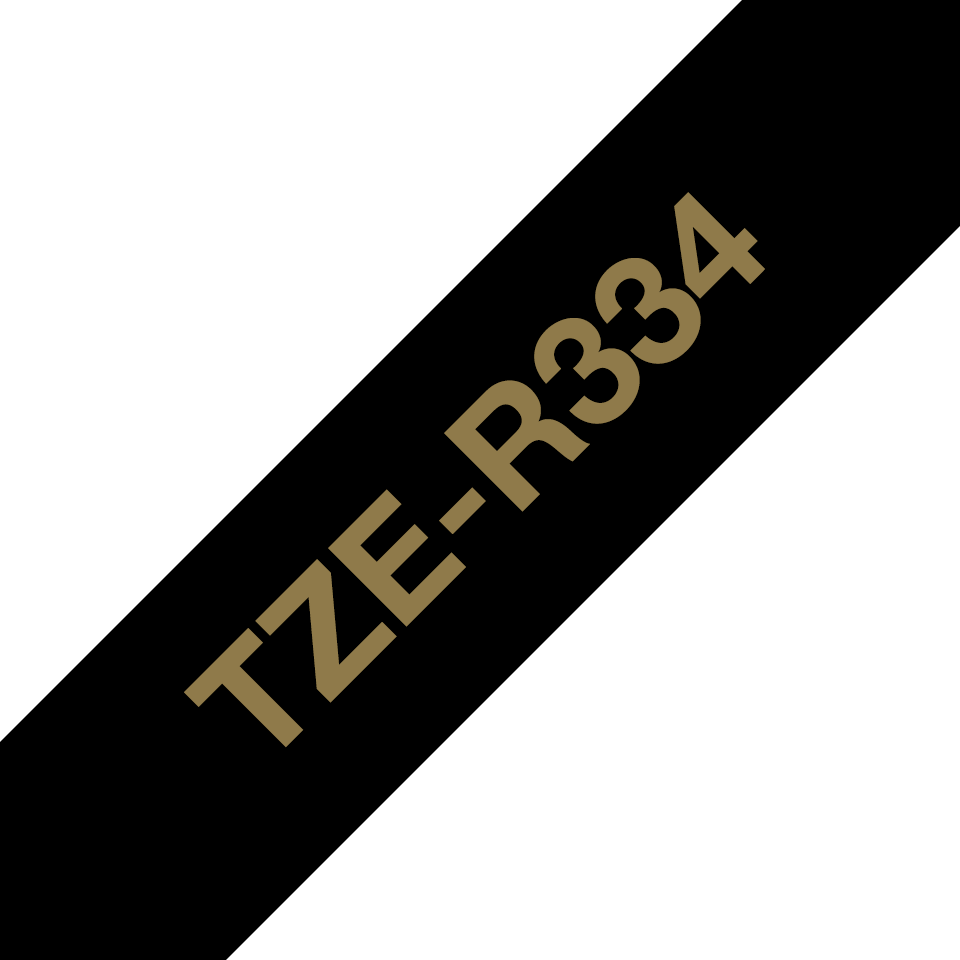 BROTHER PTouch 12mm blackgold ribbon tape