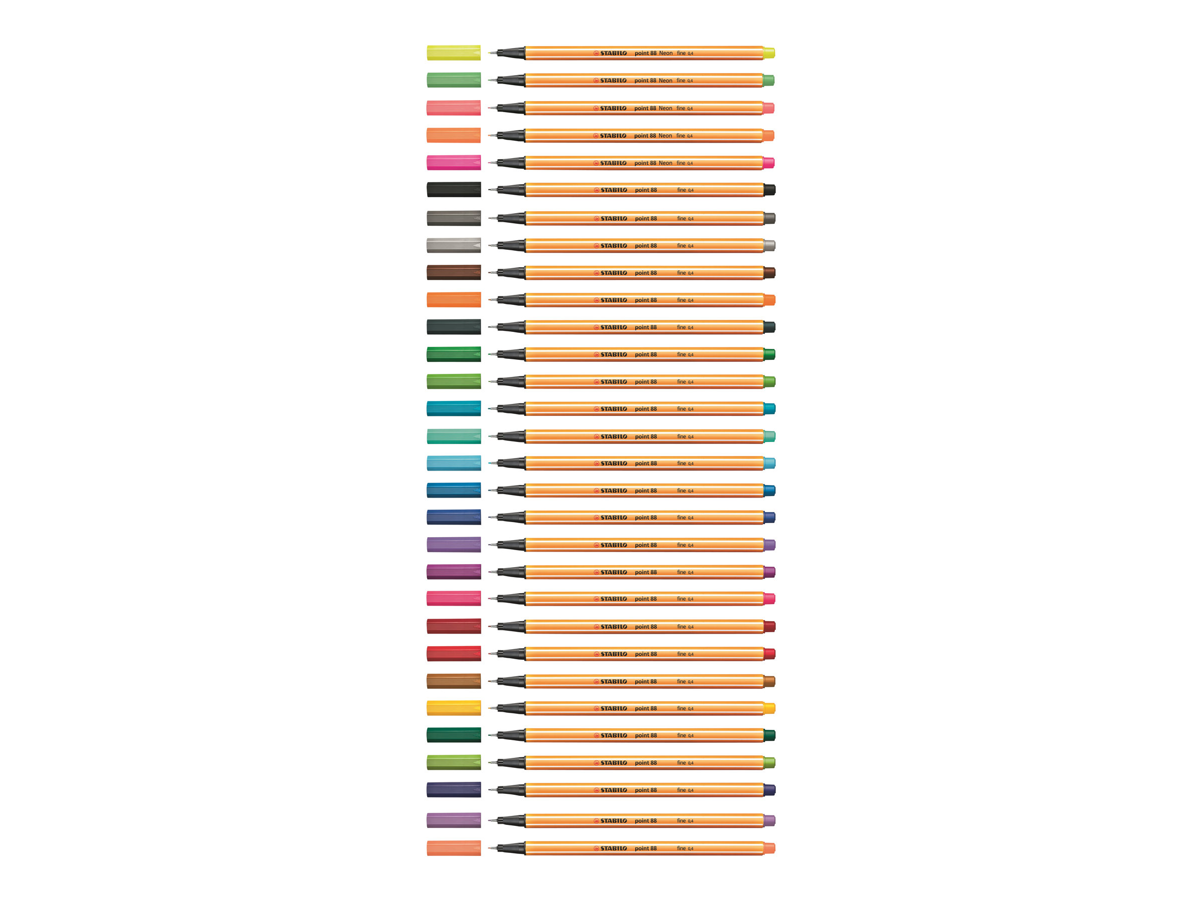 STABILO Point 88 Fineliner farbsortiert 0,4 mm, 30 St.
