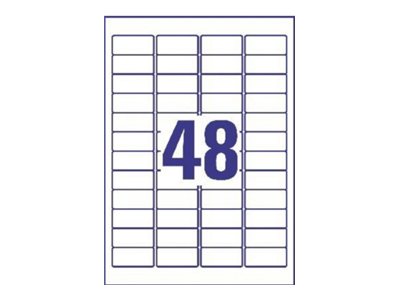 1.200 AVERY Zweckform Folien-Adressetiketten J4720-25 transparent 45,7 x 21,2 mm