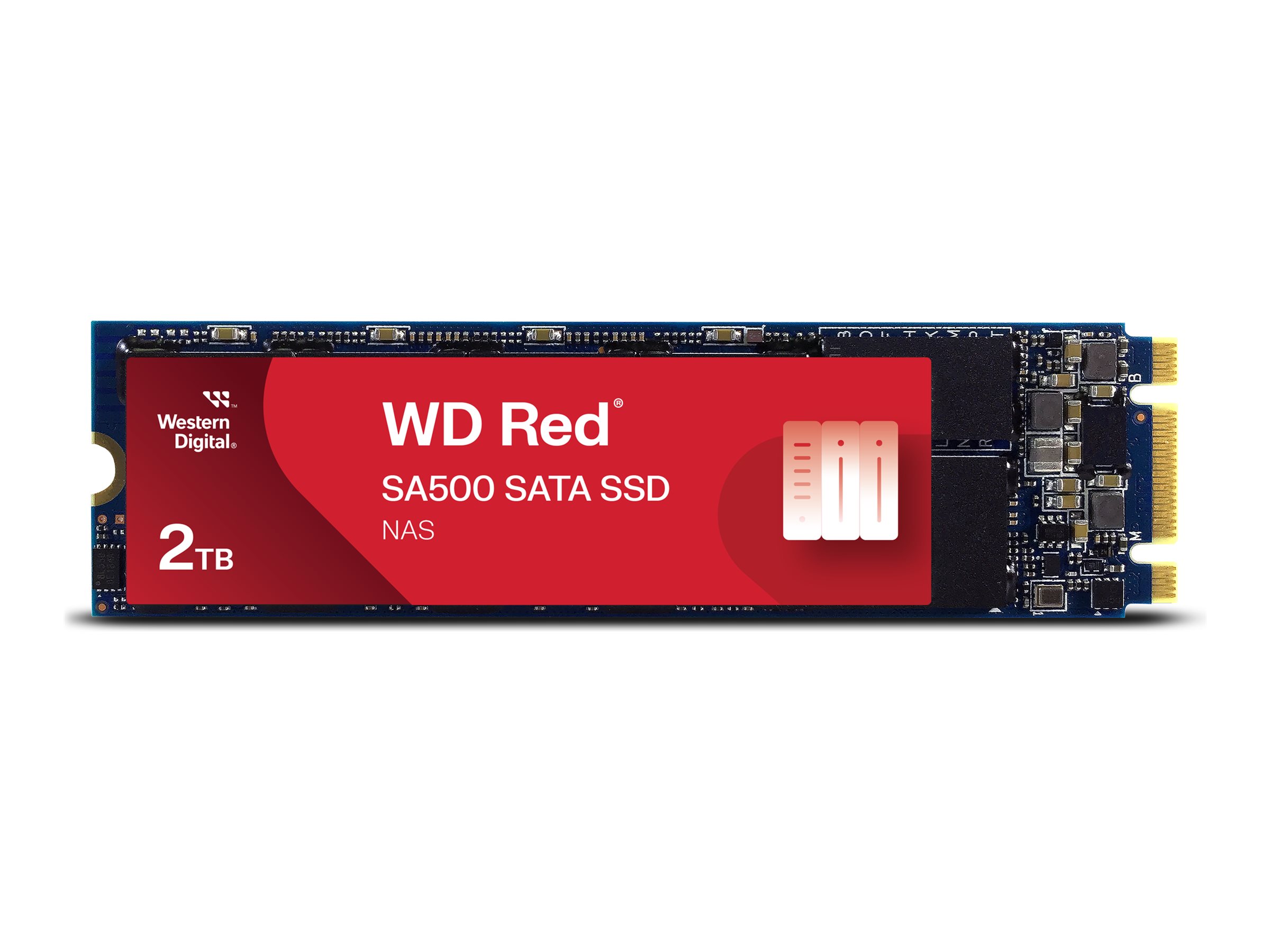 WD Red SSD SA500 NAS 2TB SATA III 6Gbs M2 2280 internal singlepacked POWERED BY SANDISK