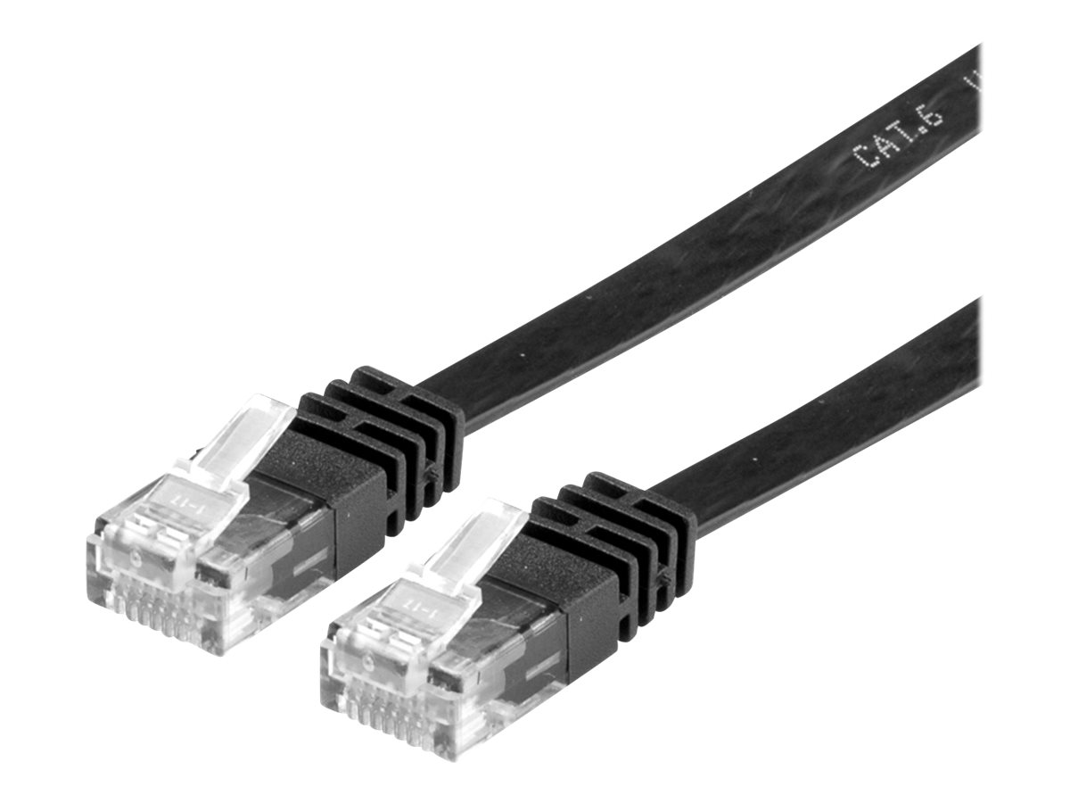 VALUE Patchkabel Kat.6 Class E UTP extra-flach schwarz 5m