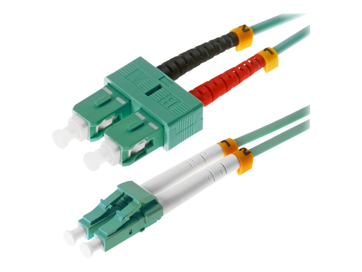 helos LWL Patchkabel LC/SC Duplex 50/125µm OM3 aqua 2,0m helos LWL Patchkabel LC/SC Duplex 50/125µm OM3 aqua 2,0m