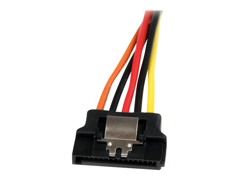 StarTech.com SATA Y-Strom-Adapterkabel mit Verriegelungs Clip 15cm - S-ATA Y Splitter Stromkabel St/Bu - Serial ATA 15pin Y-Adapter - Netz-Splitter - 15.24 cm