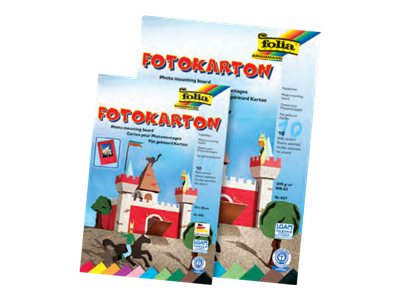 folia Fotokarton farbsortiert 300 g/qm 10 Blatt folia Fotokarton farbsortiert 300 g/qm 10 Blatt