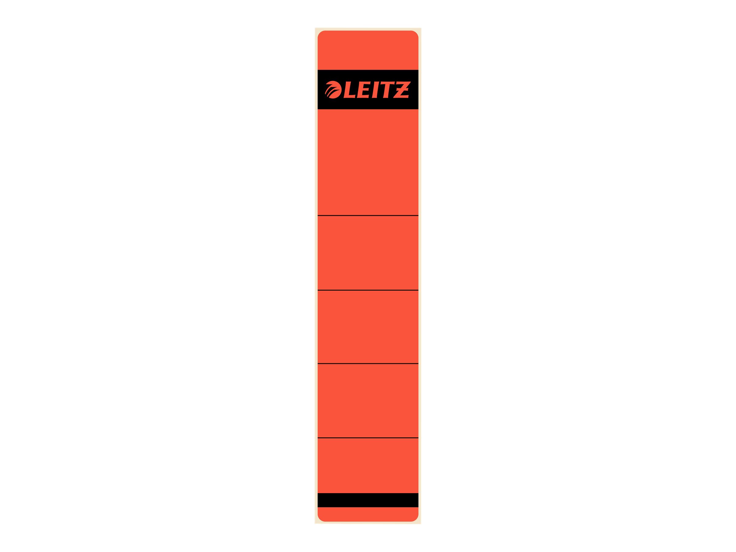 10 LEITZ Ordneretiketten 1643 rot fuer 5,2 cm Rueckenbreite 10 LEITZ Ordneretiketten 1643 rot fuer 5,2 cm Rueckenbreite