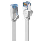 LINDY Cat.6A U/FTP Flachband Patchkabel weiss 1m