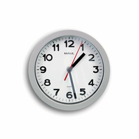 MAUL Wanduhr MAULstep weiss silber Kunststoff, Ø 20,0 cm MAUL Wanduhr MAULstep weiss silber Kunststoff, Ø 20,0 cm
