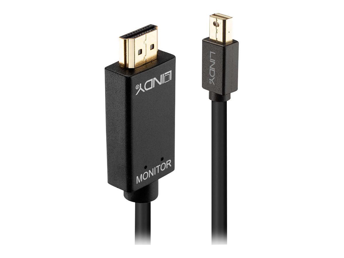 LINDY Kabel Mini DisplayPort/HDMI 4K30 DP: passiv 1m mDP Stecker an HDMI Stecker LINDY Kabel Mini DisplayPort/HDMI 4K30 DP: passiv 1m mDP Stecker an HDMI Stecker