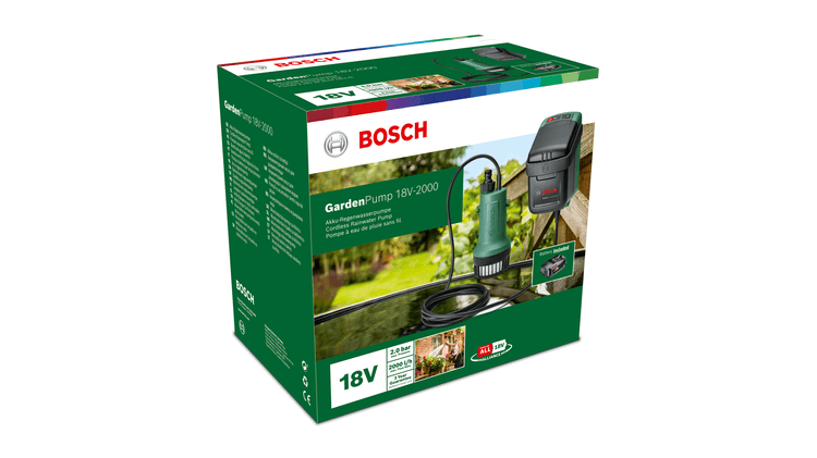 BOSCH Home Garden Regenfasspumpe 18V2000, mit 1 Akku