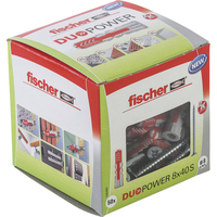 fischer DuoPower 8x40 S 2K 535460 Dübel mit Schrauben Ø 8 mm x 40 mm, 50 St