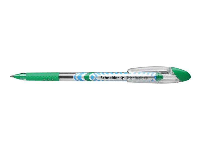 Schneider Kugelschreiber Slider Basic XB grüntransparent, Schreibfarbe grün, 10 St