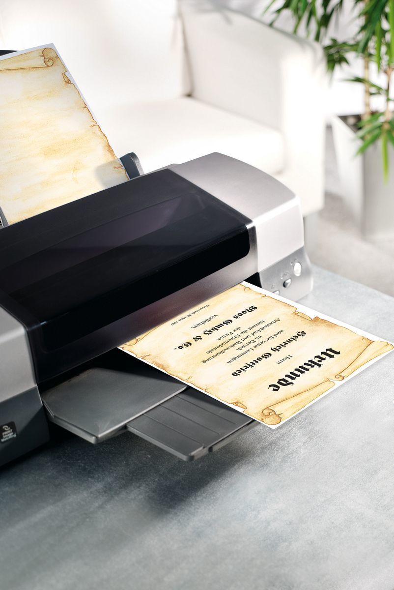 SIGEL Motivpapier Pergament Motiv DIN A4 90 gqm 50 Blatt