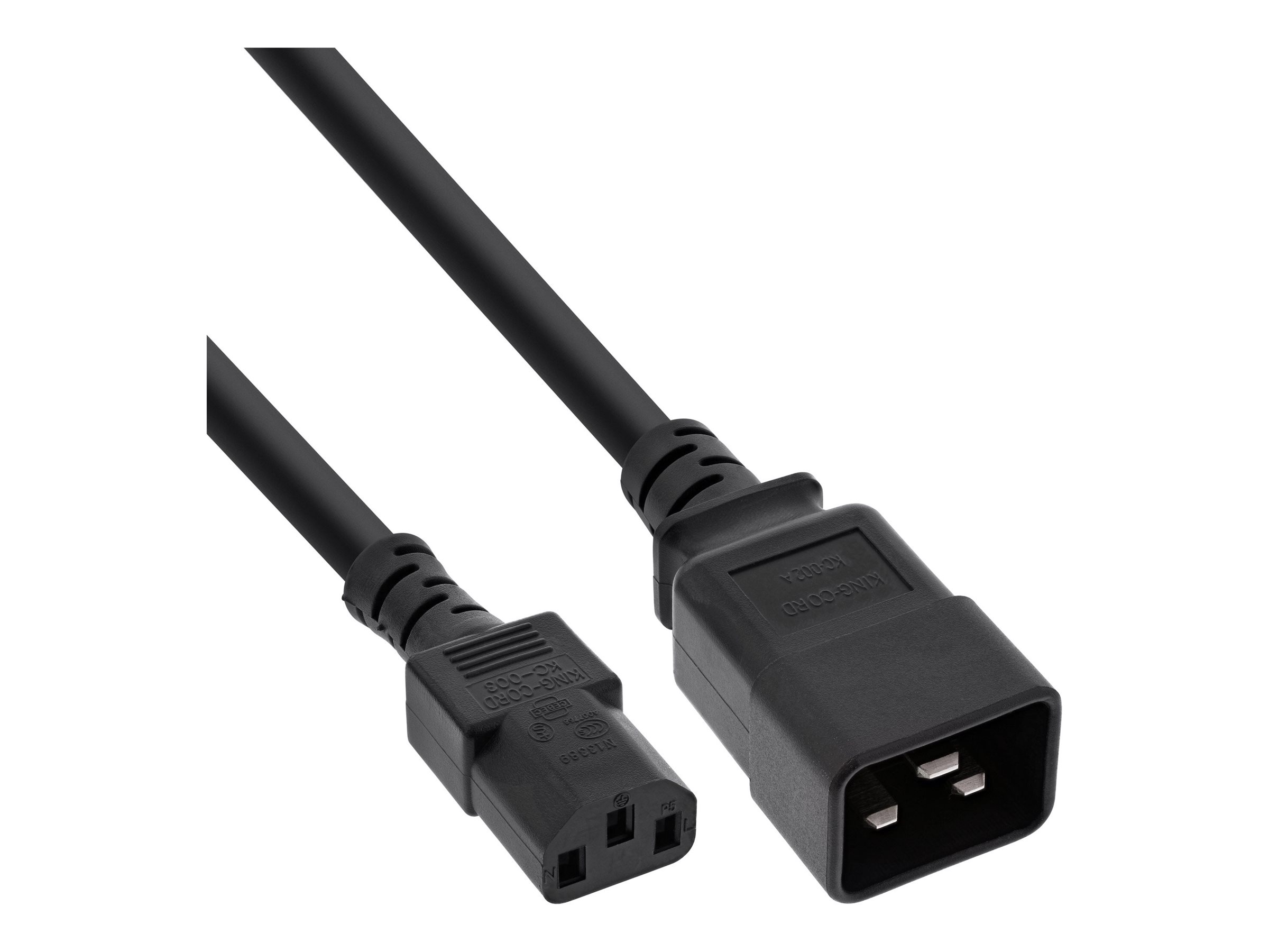 INLINE Netz Adapterkabel IEC-60320 C20 auf C13 max. 10A schwarz 2m INLINE Netz Adapterkabel IEC-60320 C20 auf C13 max. 10A schwarz 2m