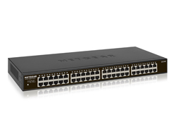 NETGEAR 48-Port Gigabit Ethernet unmanaged Switch lüfterlos Metallgehäuse mit Wand- und Rackbefestigungskit