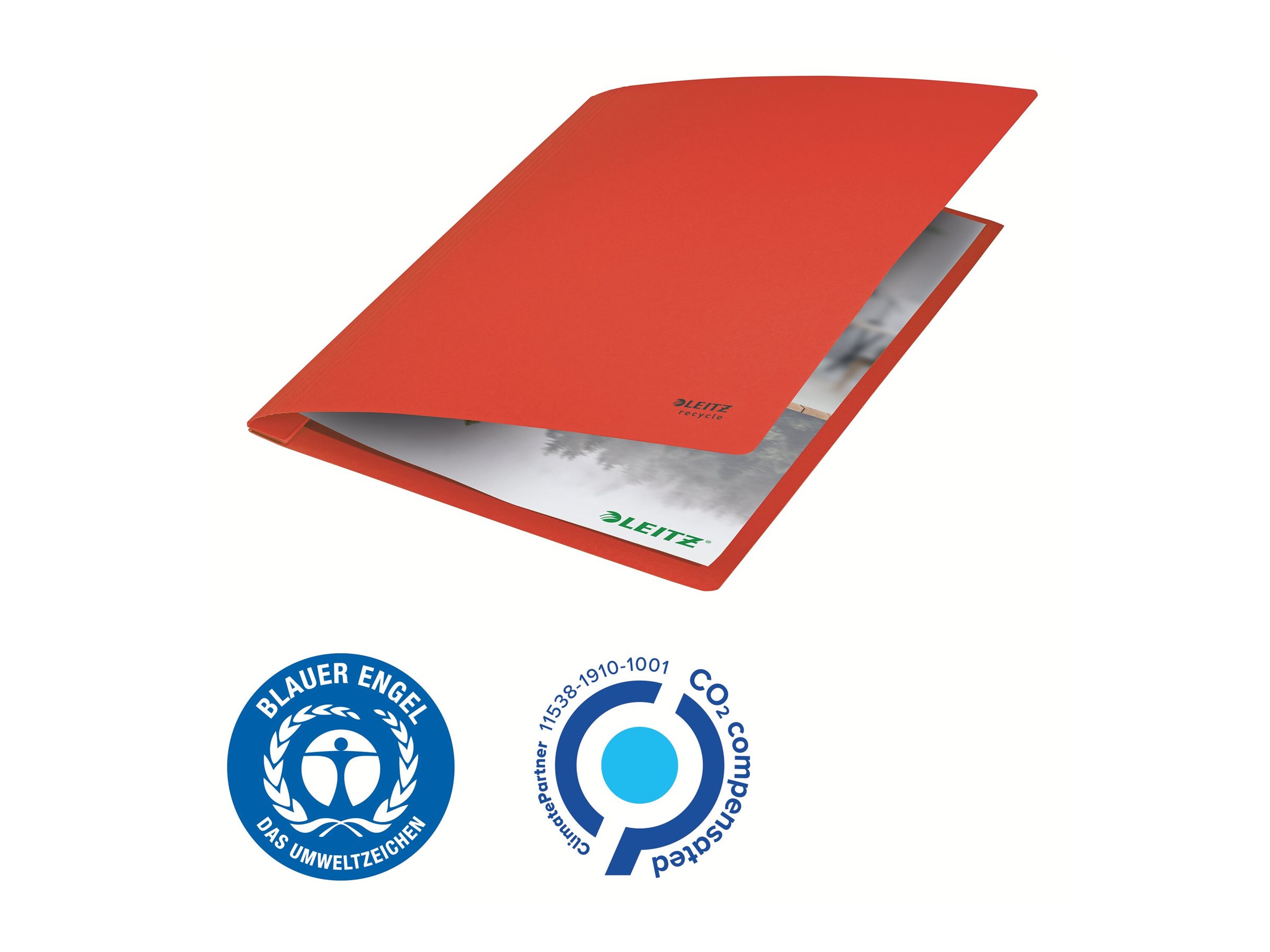 LEITZ Schnellhefter Recycle 3904 Karton rot DIN A4