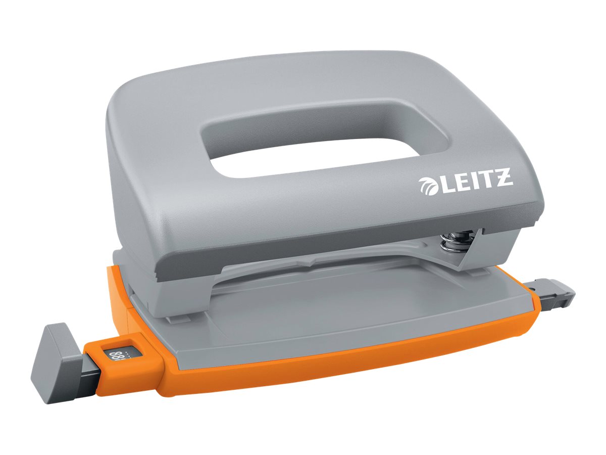 LEITZ Locher und Heftgeraete Set Urban Chic grau/orange