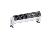 Bachmann DESK 2 Tischsteckdose 3-fach, Farbe: Inox