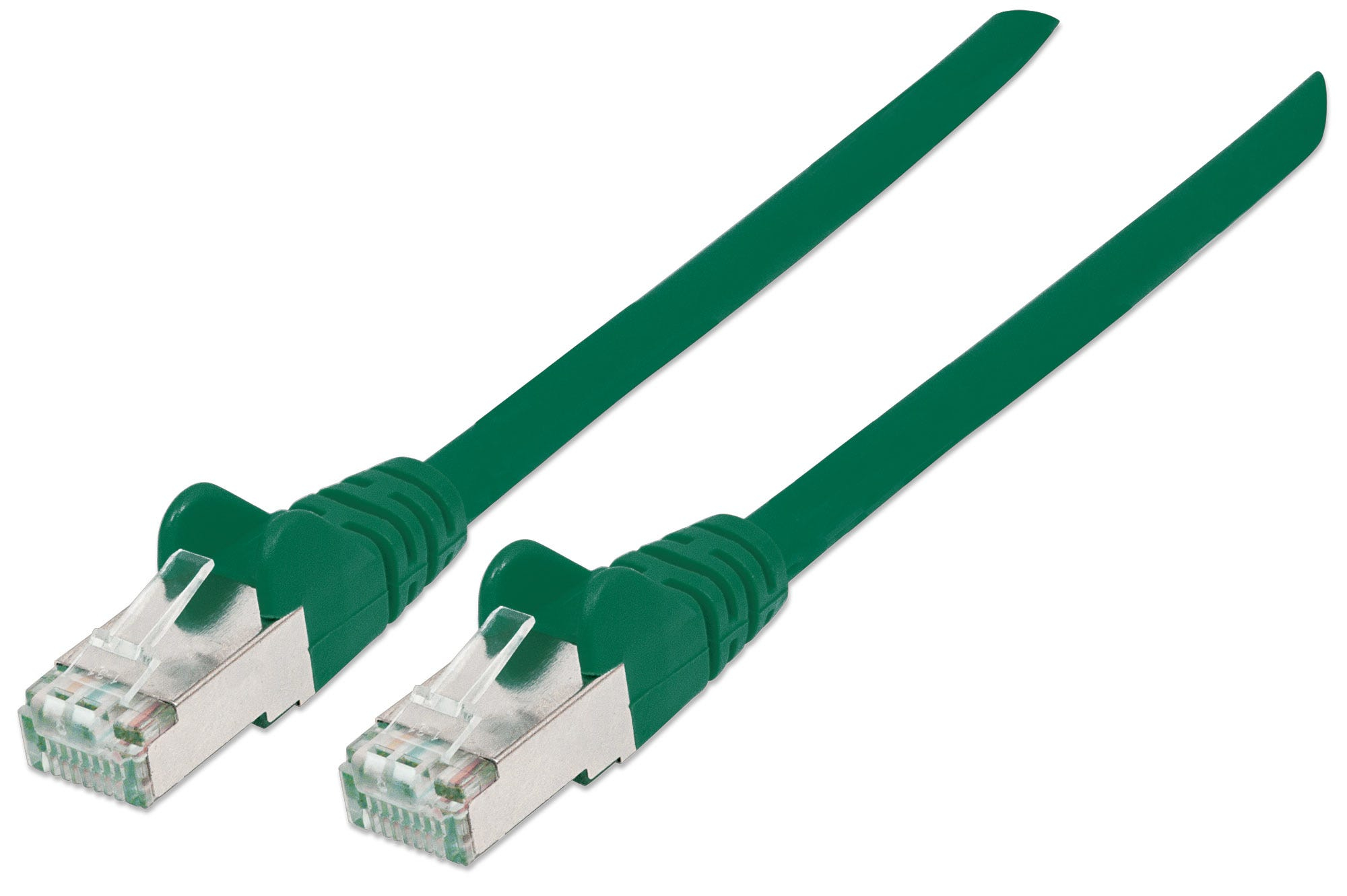 INTELLINET Netzwerkkabel Cat6a SFTP 1m gruen vollkupfer Cat6azertifiziert LS0H RJ45SteckerRJ45Stecker