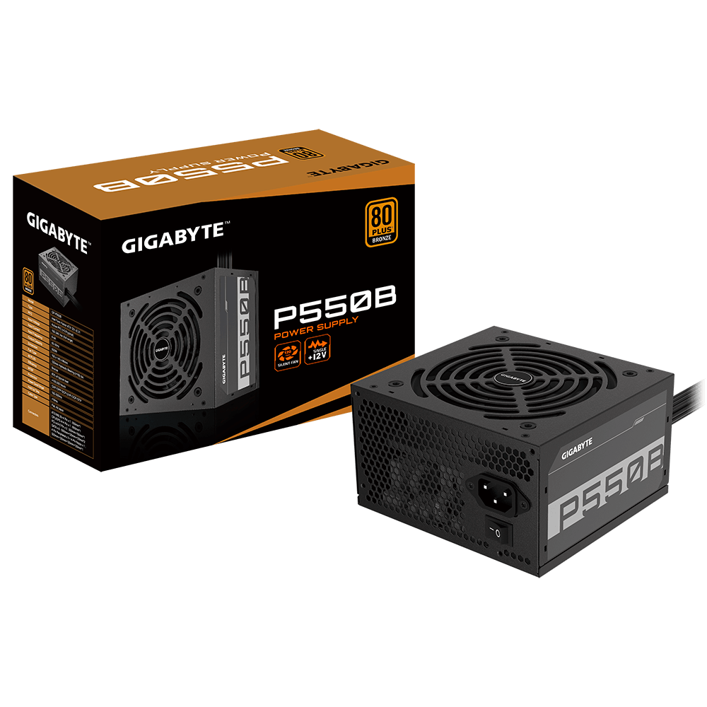 GIGABYTE GPP550B 550W ATX12V 80 PLUS Bronze certified Active PFC Power Supply
