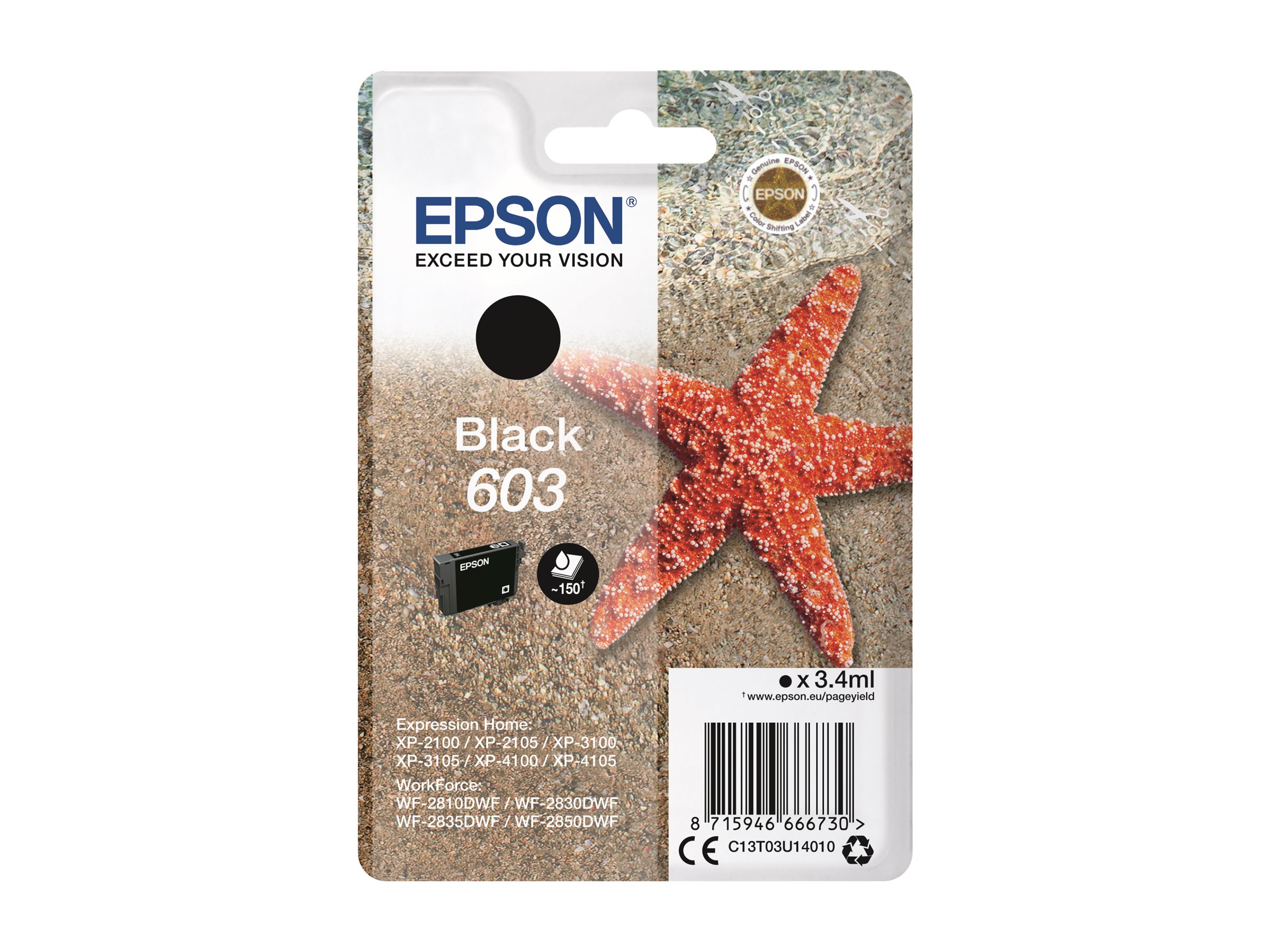 C13T03U14010 EPSON Nr.603 XP Tinte black C13T03U14010 EPSON Nr.603 XP Tinte black