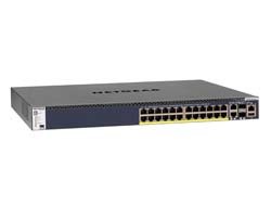 NETGEAR M4300-28G-PoE+ 1,000W PSU stackl.mgd.Switch mit 24x1G PoE+ and 4x10G incl. 2x10GBASE-T und 2xSFP+ Layer 3 GSM4328PB