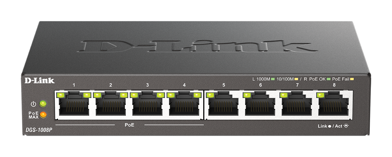 DLINK DGS1008PE GIGABIT MAX POE SWITCH