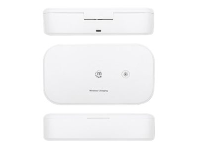 MANHATTAN UV-Desinfektionsbox mit 10W Wireless Charger Sterilisator mit UV-Licht fuer Handys Masken Kreditkarten und mehr weiss MANHATTAN UV-Desinfektionsbox mit 10W Wireless Charger Sterilisator mit UV-Licht fuer Handys Masken Kreditkarten und mehr weiss