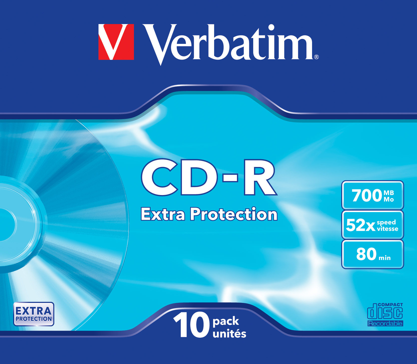10 verbatim CD-R 700 MB