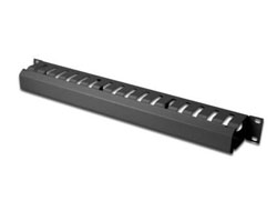 DIGITUS Kabelmanagement Kaefig 1HE abnehmbare Frontblende RAL 9005 schwarz